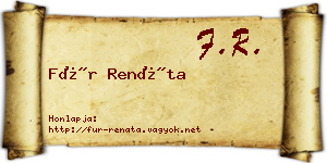 Für Renáta névjegykártya