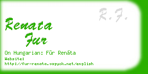 renata fur business card